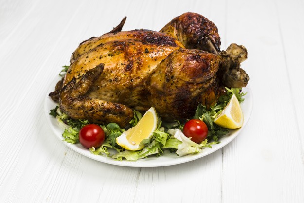 Poulet rôti doré au miel