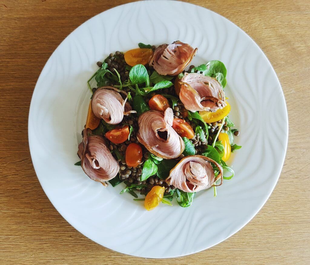 Salade de lentilles à l'andouille
