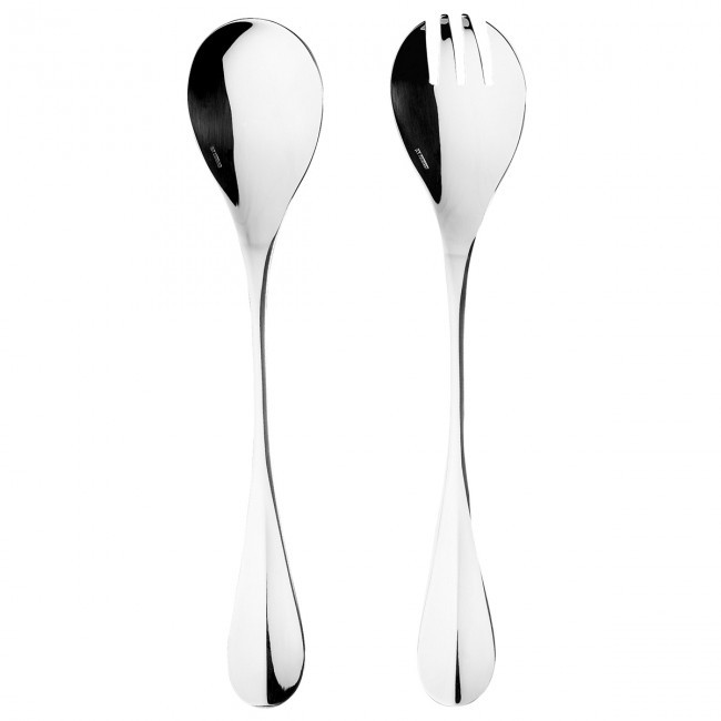 Service à salade en inox 18/10 de 3,5mm finition miroir - Mikado - Guy Degrenne
