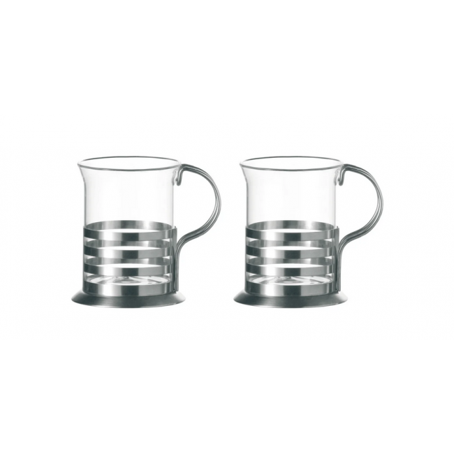 Verre à thé 22cl support anse inox - Lot de 2 - Balance - Leonardo