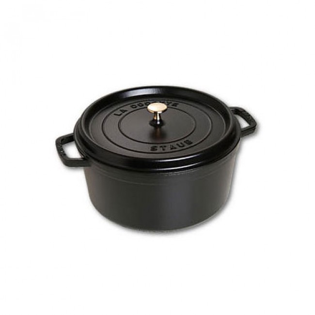 Cocotte en fonte ronde 34 cm noir mat - Fondamentales - Staub