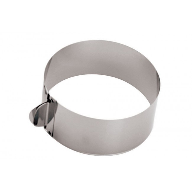 Cercle extensible en inox - hauteur 7cm - diamètre 16 à 30cm - Paderno