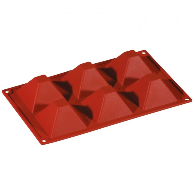 Moule flexible en silicone - 6 pyramides - Flexipad - Paderno