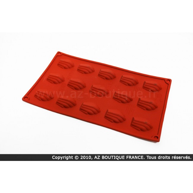 Moule flexible en silicone - 15 madeleines - Flexipad - Paderno