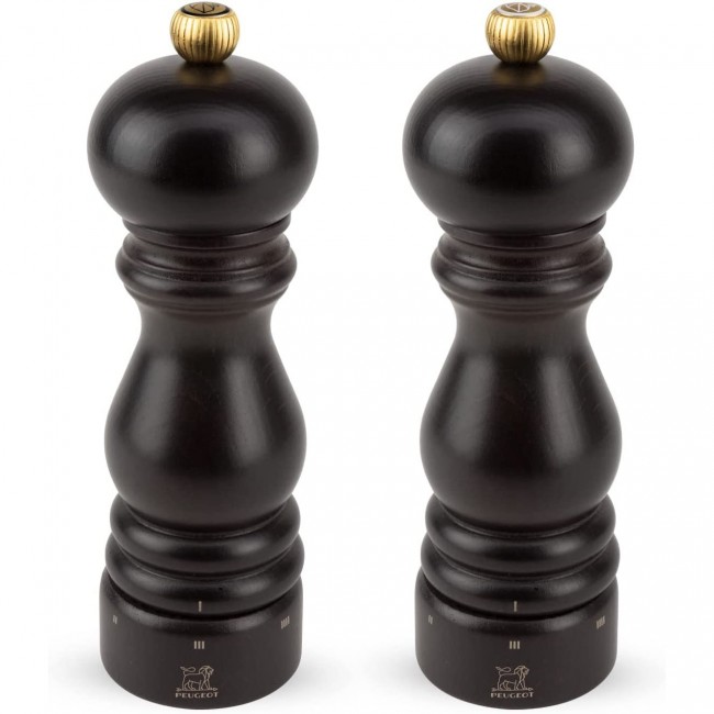 Duo moulins à sel et à poivre hêtre u'Select 18cm chocolat  - Paris Classic - Peugeot