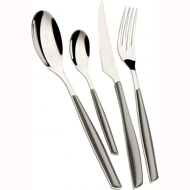 Ménagère 24 pièces argent en inox 18/10 - 2.5mm - Glamour - Bugatti