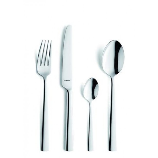 Cuillère à dessert forgé inox 18/10 de 2,5mm finition miroir - Lot de 6 - Moderno - Amefa