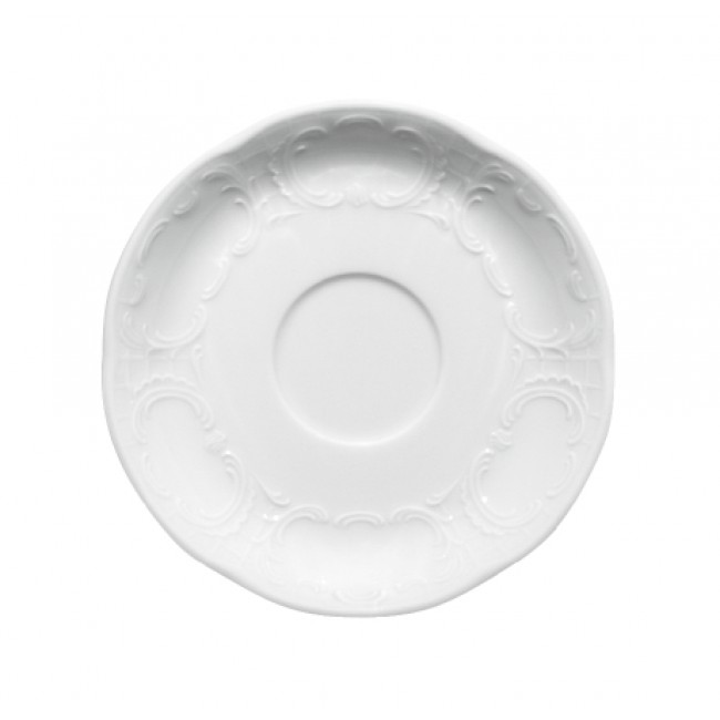 Sous-tasse blanche 14,6cm en porcelaine - Mozart - Bauscher