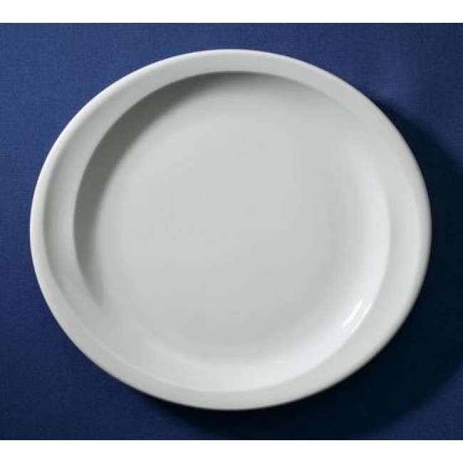 Assiette plate ronde blanche 19,7x17,8cm