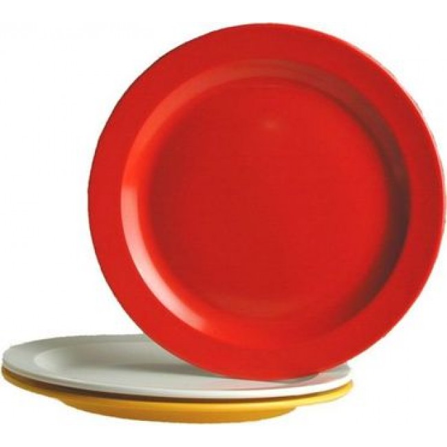 Assiette plate rouge 22,5cm
