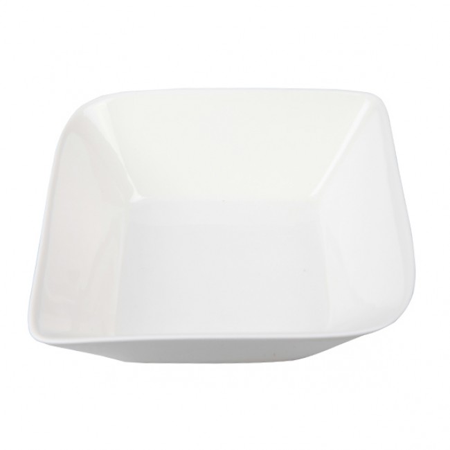 Assiette calotte carrée en porcelaine 15cm blanche - A l'unité - Louise - Cosy & Trendy