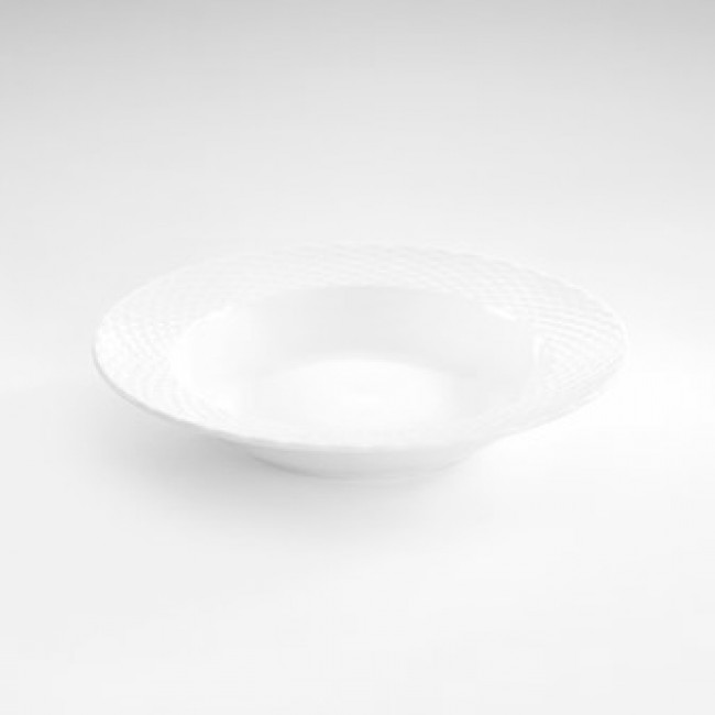 Assiette creuse ronde blanche 23cm en porcelaine - Basket - Pillivuyt