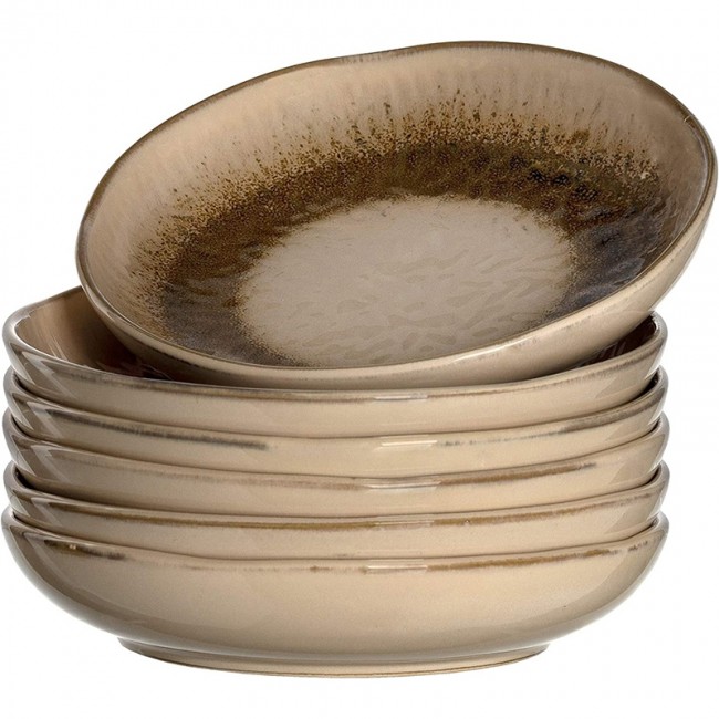 Assiette creuse ronde céramique 20,7cm beige - Matera - Leonardo