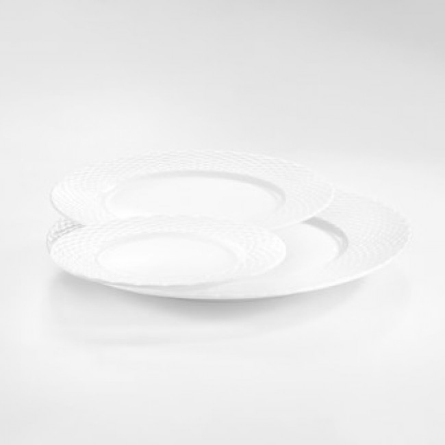 Assiette plate blanche 22cm en porcelaine - Basket - Pillivuyt