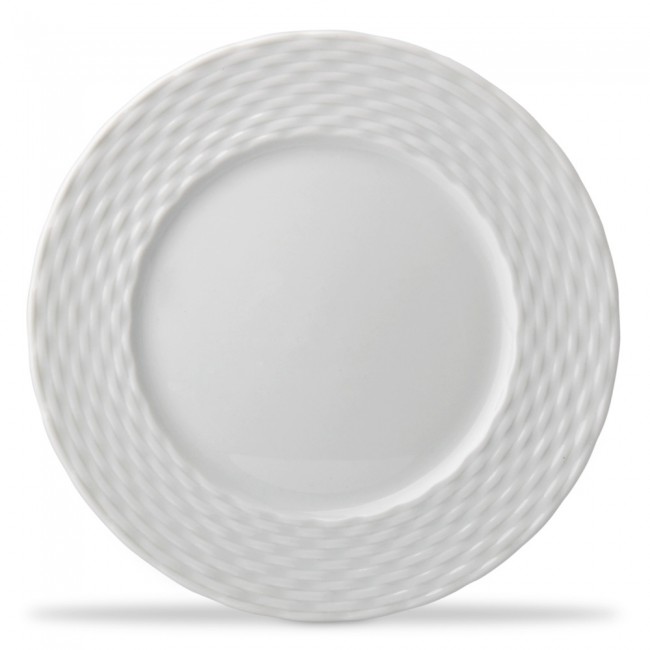 Assiette plate blanche 28cm en porcelaine - Lot de 3 - Basket - Pillivuyt 