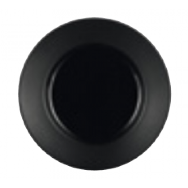 Assiette plate noire 28,5cm en porcelaine - Olea Black - Chef & Sommelier