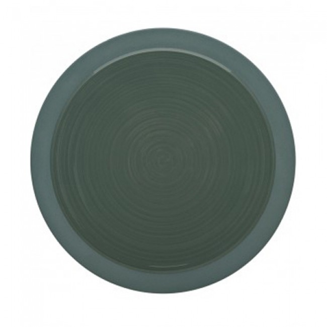Assiette plate ronde 14cm vert argile en grès - A l'unité - Bahia - Guy Degrenne