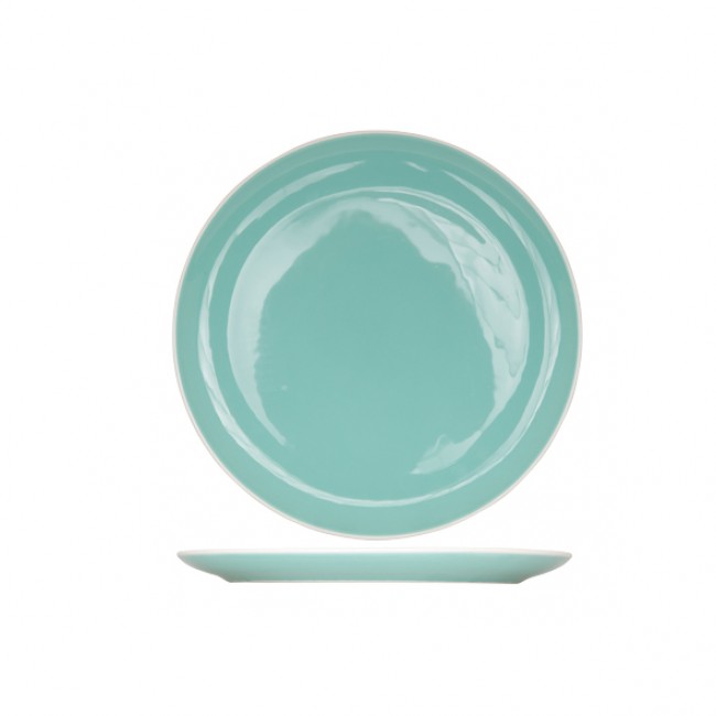 Assiette plate ronde 28cm turquoise - Chicago - Cosy & Trendy