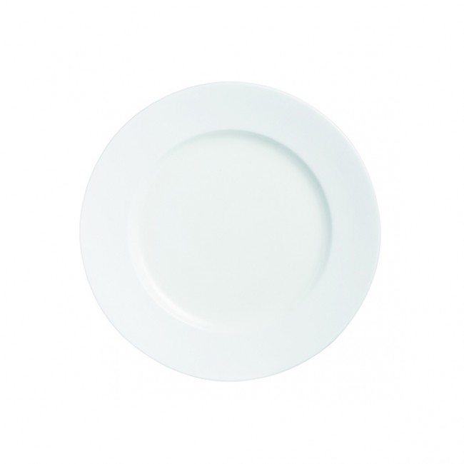 Assiette plate ronde blanche en porcelaine 25.5cm - Oléa - Chef & Sommelier