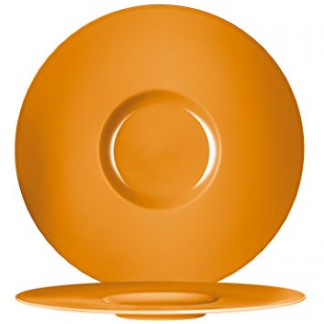 Assiette plate ronde en porcelaine caramel 31cm - Moon - Chef & Sommelier