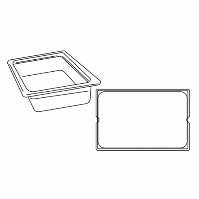 Bac gastronorme GN 1/1 polycarbonate 53 x 32,5 x 20cm transparent