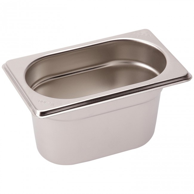 Bac gastronorme GN 1/9 en inox 18/10 17.6x 10.8x 6.5cm - Gastronome - Lacor