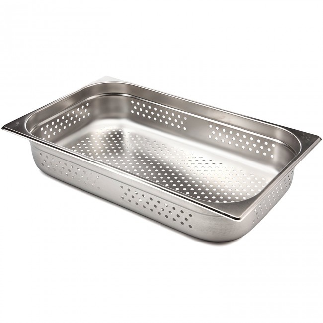 Bac perforé GN 1/1 en inox 53x 32.5 x 6.5 cm - Gastronome - Lacor