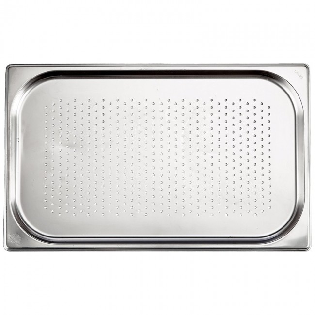 Bac gastronorme perforé GN 1/1 en inox 18/10 53x 32.5 x 2 cm - Gastronorme - Lacor 