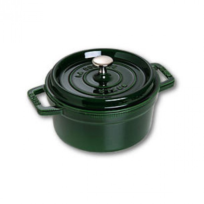 Cocotte en fonte ronde 10 cm vert basilic - Vitamines - Staub