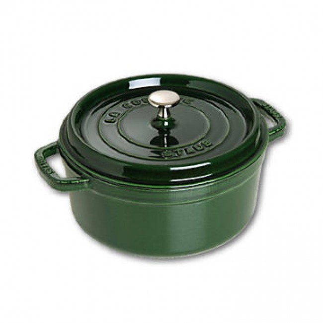 Cocotte en fonte ronde 24 cm vert basilic - Vitamines - Staub