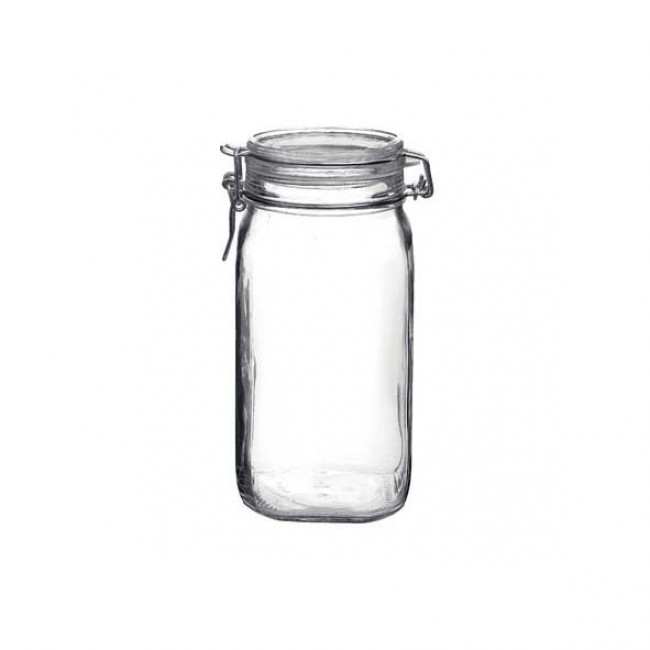 Bocal hermétique carré 1.5 L en verre pour terrine - Fido - Bormioli Rocco