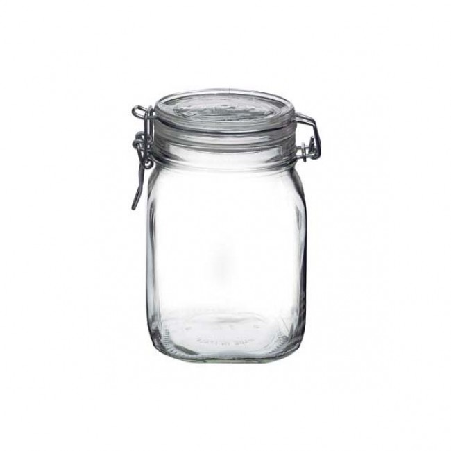 Bocal hermétique carré 1 L en verre pour terrine - Fido - Bormioli Rocco