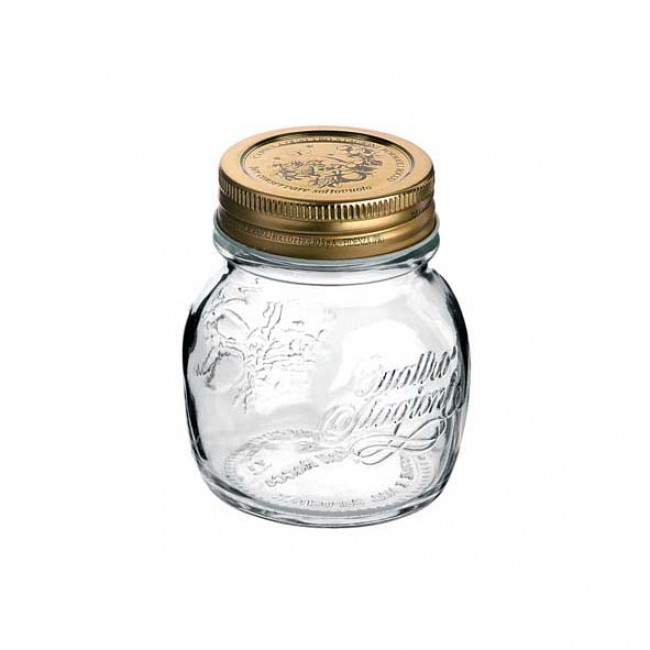Set de 12 bocaux / pots à conserve 15 cl en verre avec couvercles 56mm - Quattro Stagioni - Bormioli Rocco