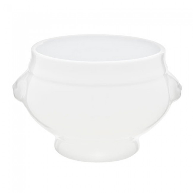 bol a soupe tete de lion blanc 55cl en porcelaine - essentials - cosy & trendy