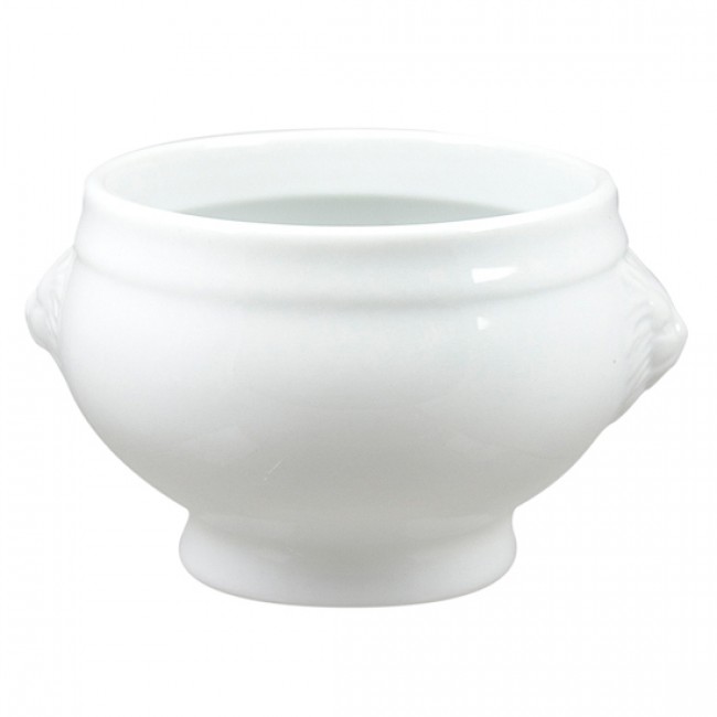 Bol potage tête de lion blanc 55 cl en porcelaine - Tête de lion - Cosy & Trendy