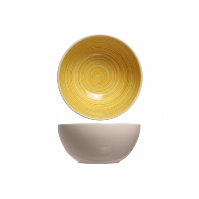 Bol rond beige et jaune 14.5cm - Lot de 6 - Turbolino