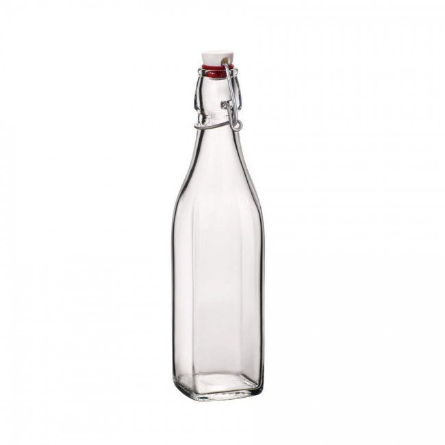 Bouteille en verre 1L avec bouchon mécanique - swing - bormioli rocco