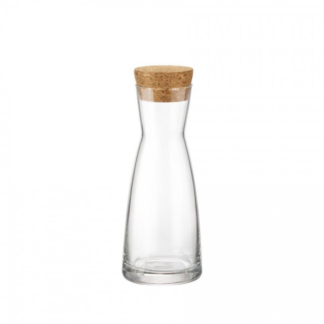 Carafe en verre transparent avec bouchon en liège 25 cl - Ypsilon - Bormioli Rocco