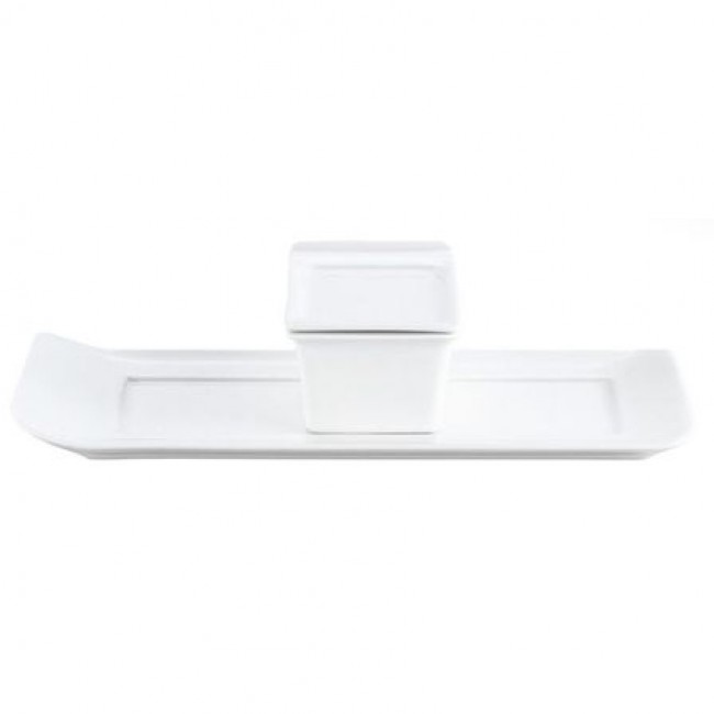 Cassolette carrée blanche 8cl en porcelaine - Lot de 12 - Vendôme - Pillivuyt