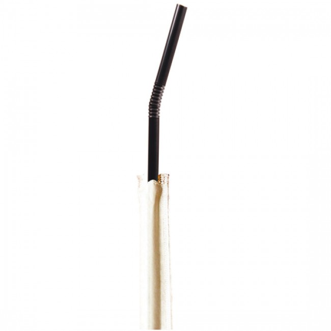 Chalumeau / paille noire flexible emballée 23 cm Ø 0,5 cm - Lot de 250 - Pailles - AZ boutique
