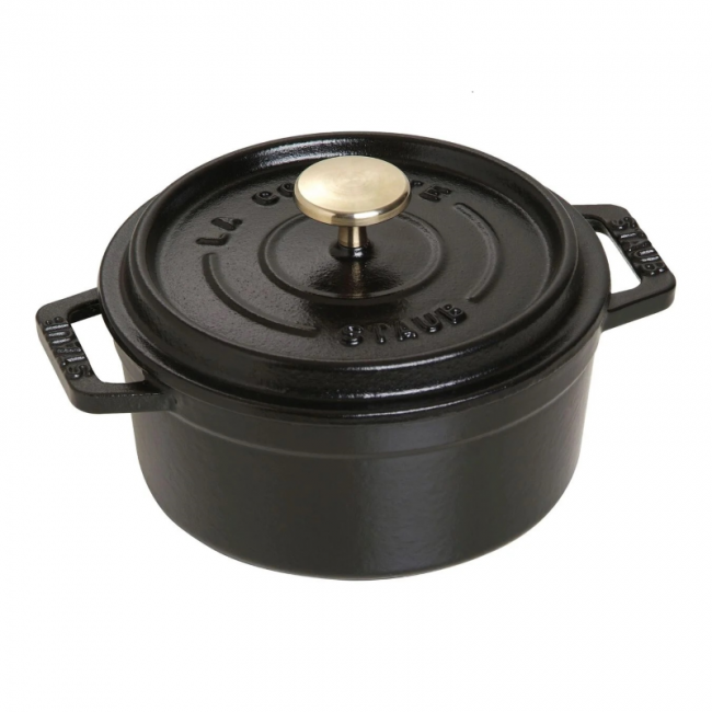 Cocotte en fonte ronde 12 cm noir mat - Fondamentales