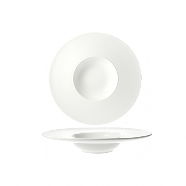 Assiette à risotto ronde blanche 30cm - Rings - Cosy & Trendy