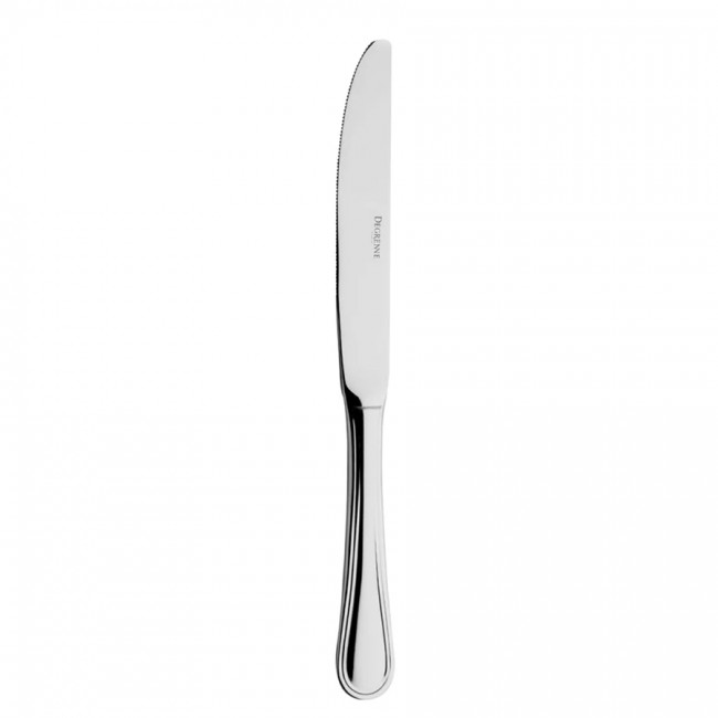 Couteau à dessert, manche plat, lame scie en inox 18/10 de 3mm finition miroir - Confidence - Guy Degrenne