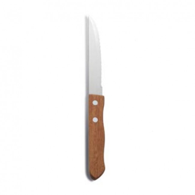 Couteau à steak inox lame laser manche en bois 20.5cm - Lot de 6 - Chuletero Blister - La Casa 