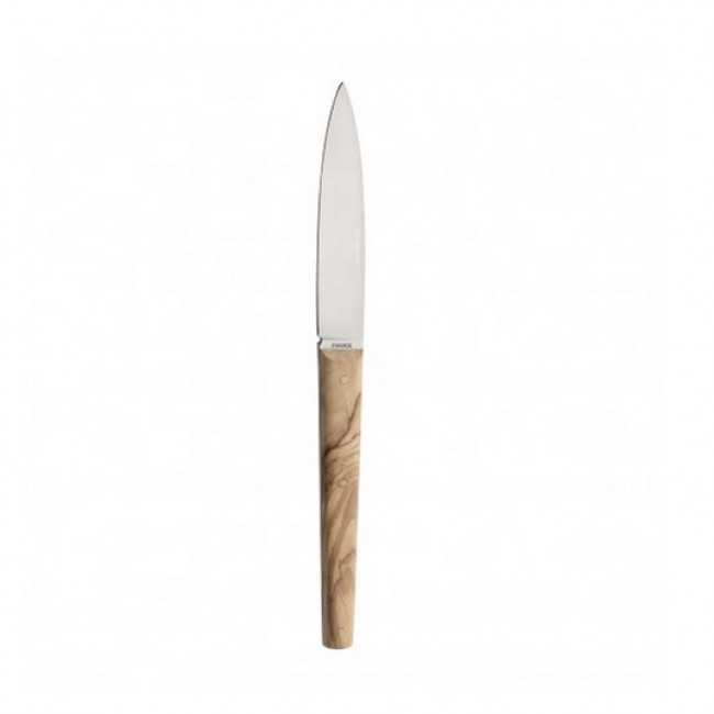 Couteau à steak inox manche olivier - Lot de 6 - Mirage les essences - Guy Degrenne