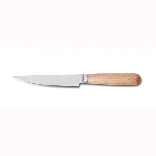 Couteau à steak manche en bois marron 22cm - Lot de 6 - Aneto - Comas