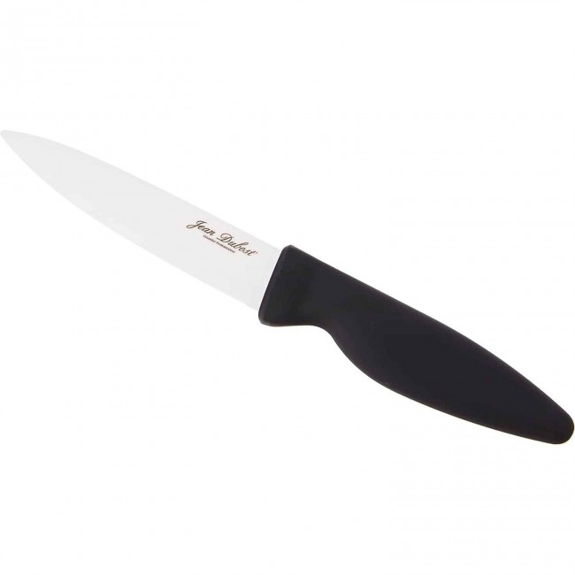 Couteau lame céramique 13cm multi-usages manche soft noir - Laguiole - Jean Dubost