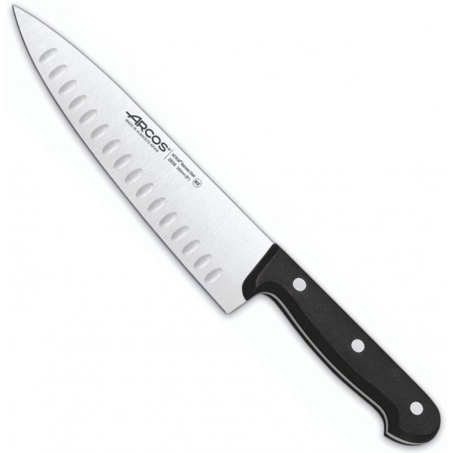 Couteau Chef - lame alvéolée inox Nitrum 20cm - Universal - Arcos