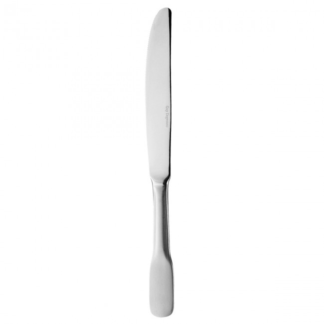 Couteau de table, manche orfèvre, lame unie en inox 18/0 de 3mm finition satinée - Lot de 6 - Vieux Paris - Guy Degrenne