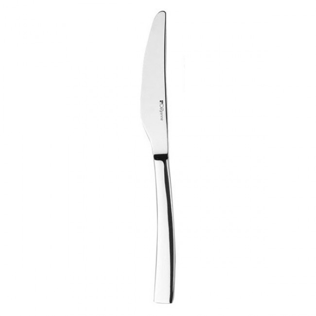 couteau de table, manche plat, lame scie en inox 18/10 de 3,5mm - astree miroir - guy degrenne
